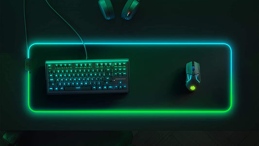 Steelseries Qck Gaming Mouse Pad - XL RGB Prism Cloth - Sized to Cover Desks